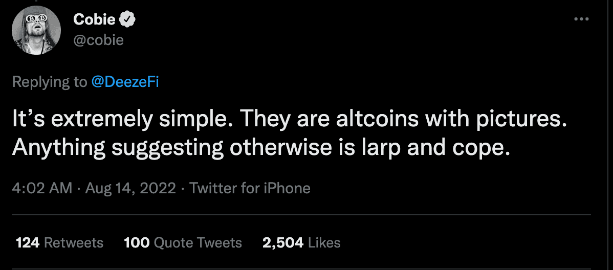 Cobie's tweet
