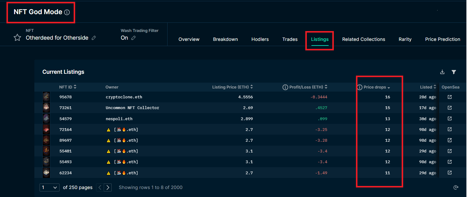 Nansen NFT God Mode