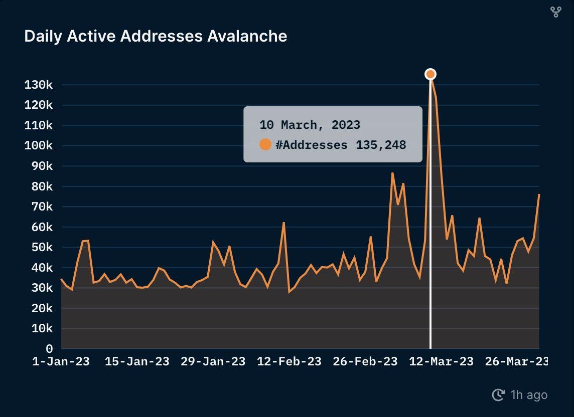 Daily Active Addresses on Avalanche C-Chain