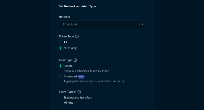 Simple Alert Type: Smart NFT Airdrop Pro Label on Nansen Smart Alerts
